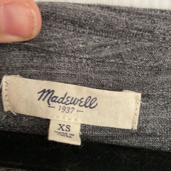 Madewell color lock oversized long sleeve tee viscose size XS - Picture 3 of 4